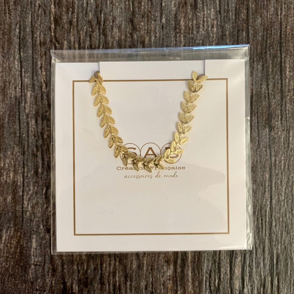 Sabelline bouteloup gold leaf bracelet